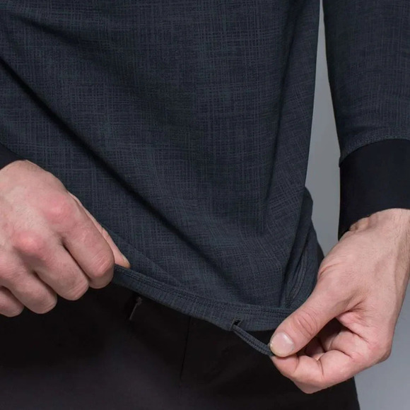 Lululemon Ocean Tech Long Sleeve Scratch That Texture More Deep Coal / Black‎ - Picture 9 of 9